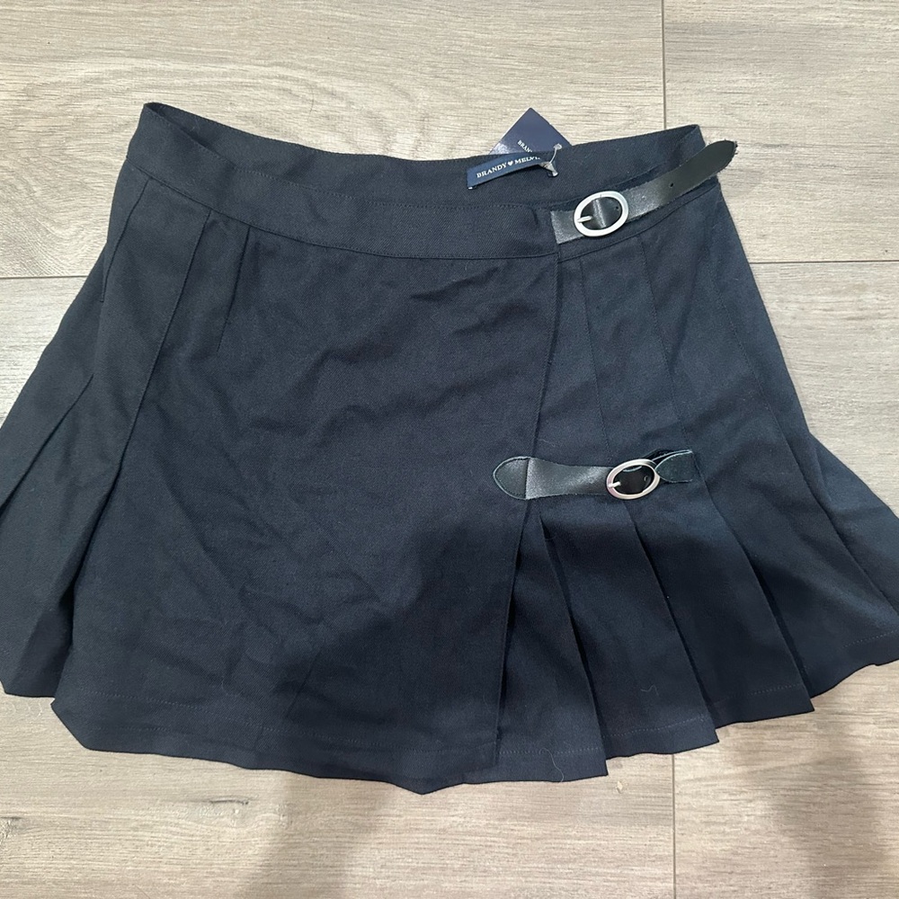 NWT Brandy Melville Navy Buckle Skirt